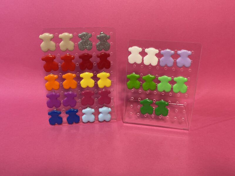 Pendientes de colores en forma de osito