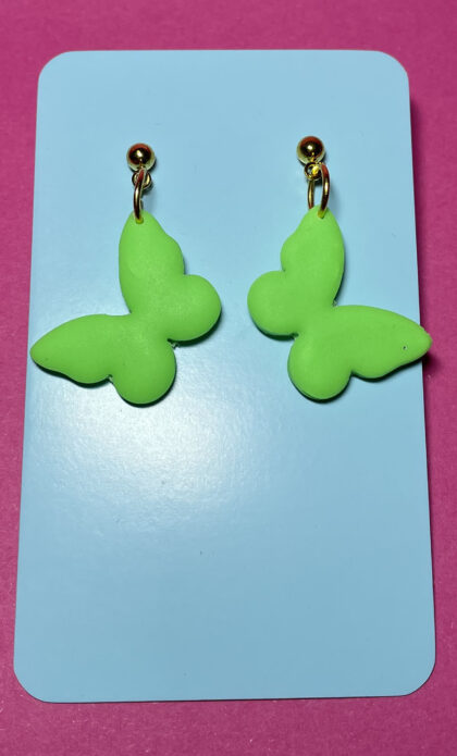 Mariposas hermosas verdes neon