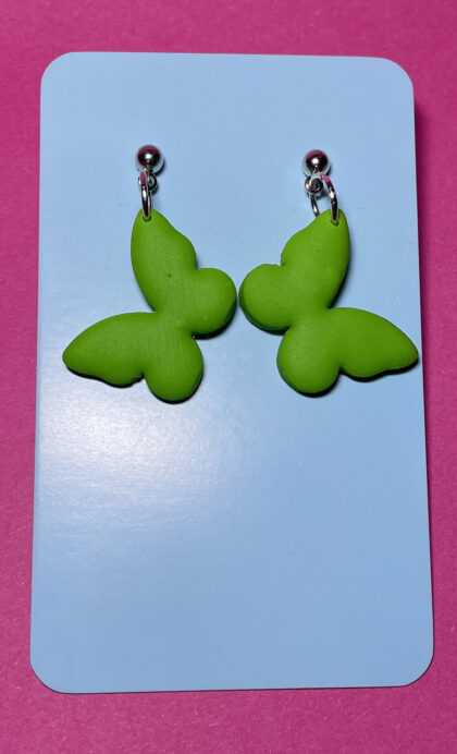Mariposas hermosas verde manzana