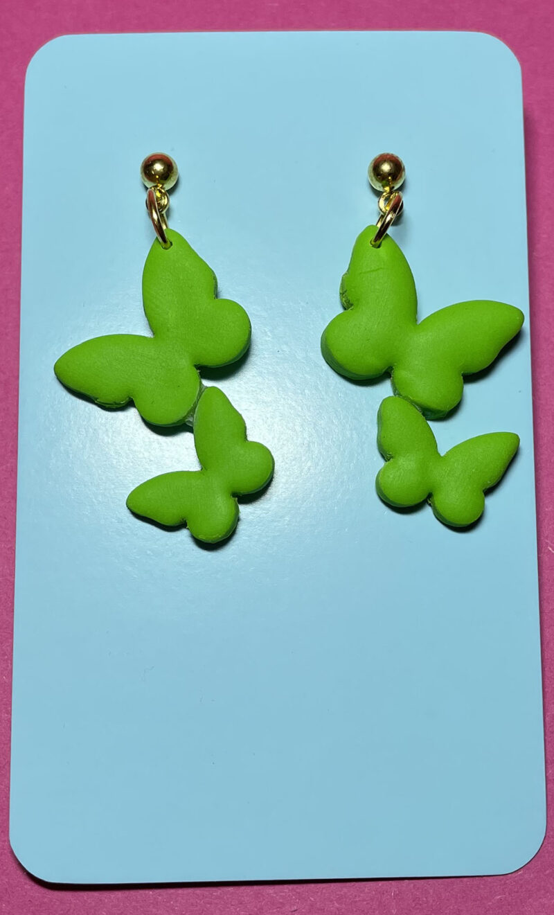 Mariposas colgantes verde manzana