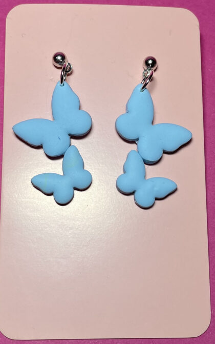 Mariposas colgante azul agua