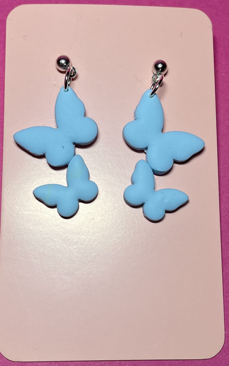 Mariposas colgante azul agua