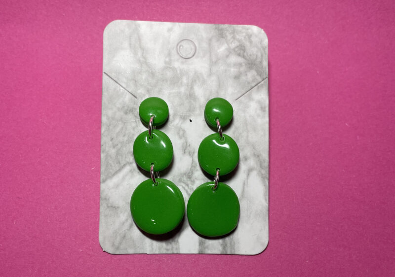 Pendientes circulares verde